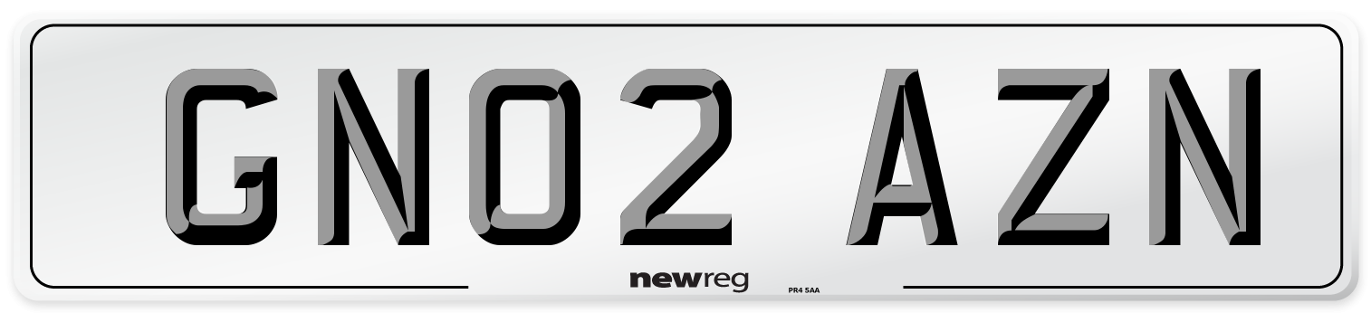 GN02 AZN Number Plate from New Reg